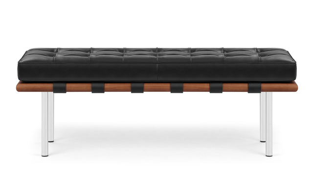 Manhattan - Manhattan Two Seater Bench, Vintage Black Vegan Leather