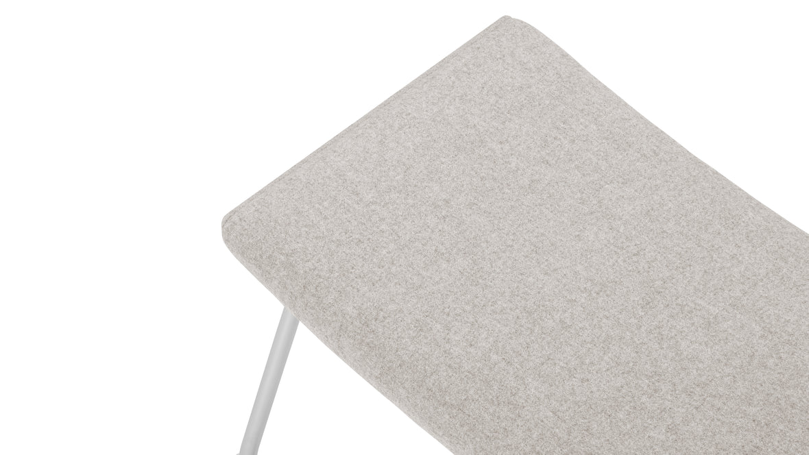 CH445 - CH445 Ottoman, Wheat Gray Cashmere Wool