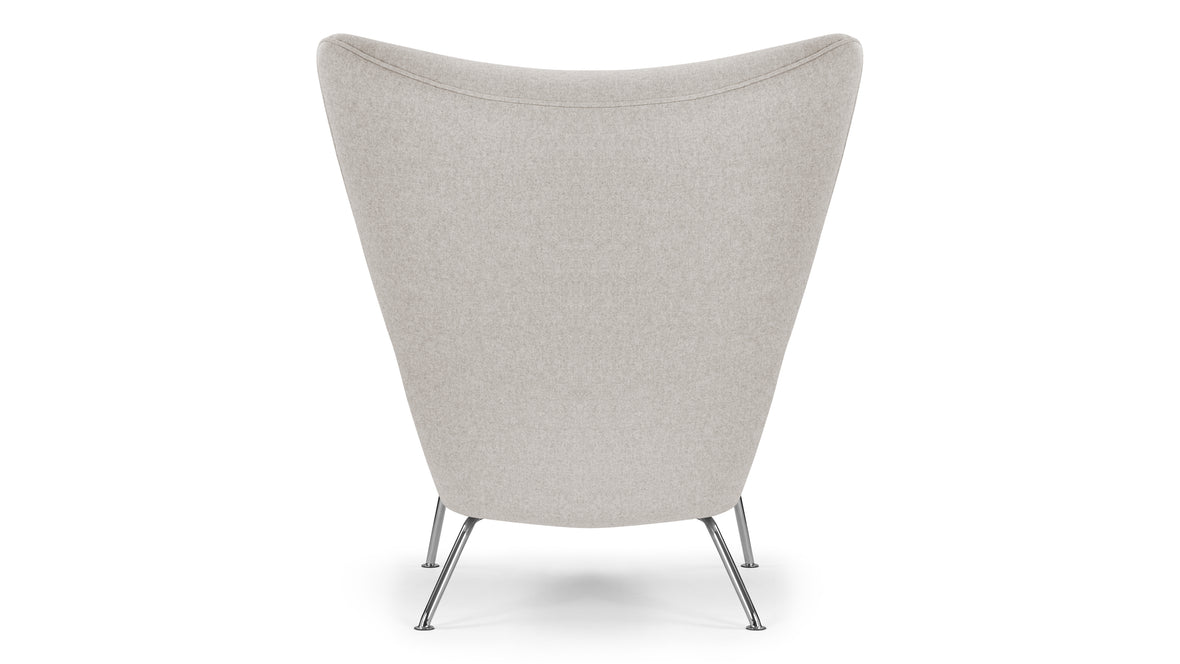 CH445 - CH445 Wing Chair, Wheat Gray Cashmere Wool