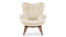 Silhouette - Silhouette Armchair, White Long Hair Sherpa