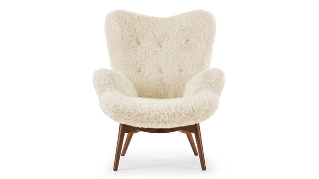 Silhouette - Silhouette Armchair, White Long Hair Sherpa