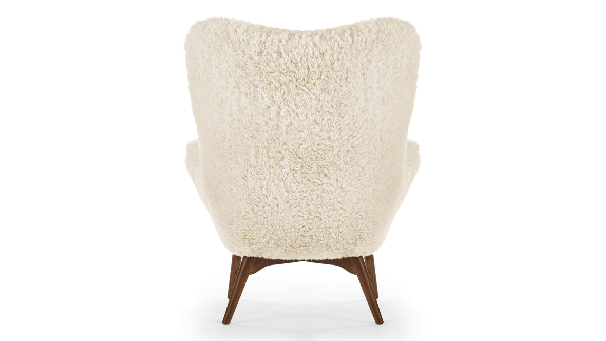 Silhouette - Silhouette Armchair, White Long Hair Sherpa