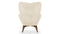 Silhouette - Silhouette Armchair, White Long Hair Sherpa