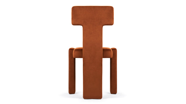 Vesper - Vesper Side Chair, Burnt Orange Velvet