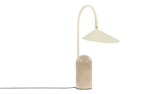 Audo - Audo Table Lamp, Beige and Travertine