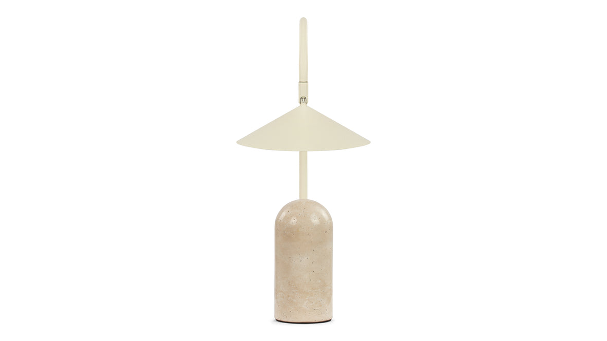 Audo - Audo Table Lamp, Beige and Travertine