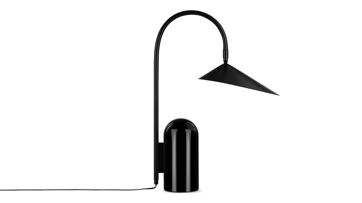 Arum - Arum Table Lamp, Black and Marble