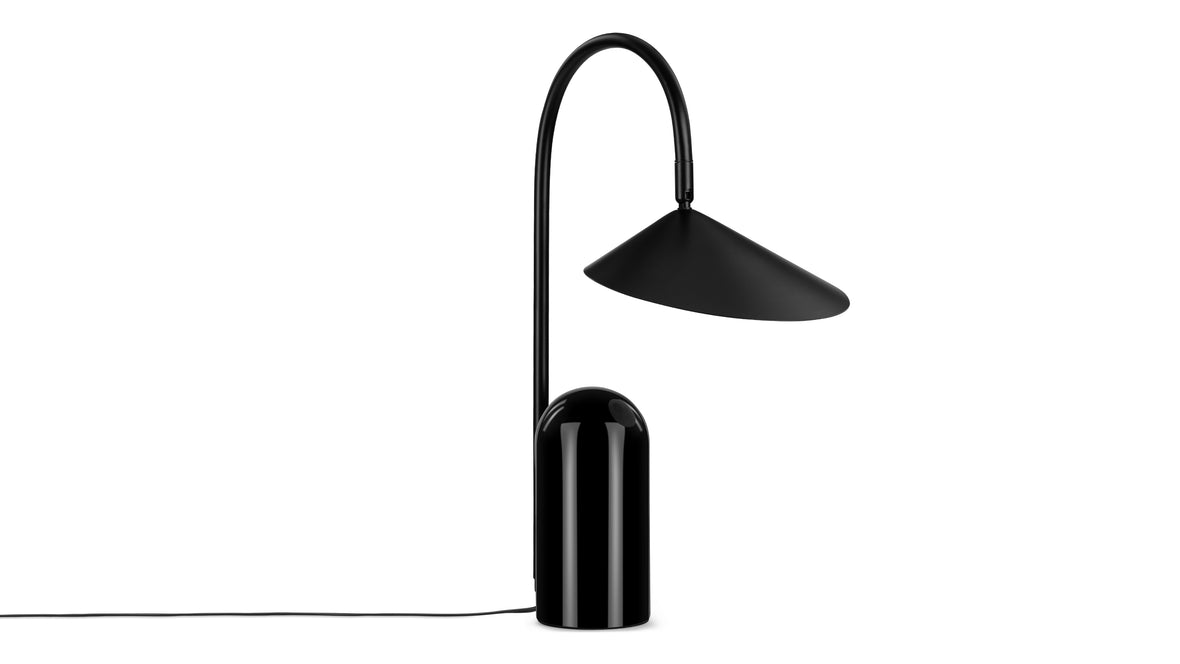 Arum - Arum Table Lamp, Black and Marble