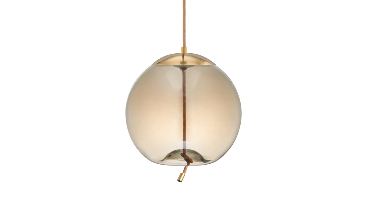 Geneva - Geneva Sphere Pendant, Amber Glass