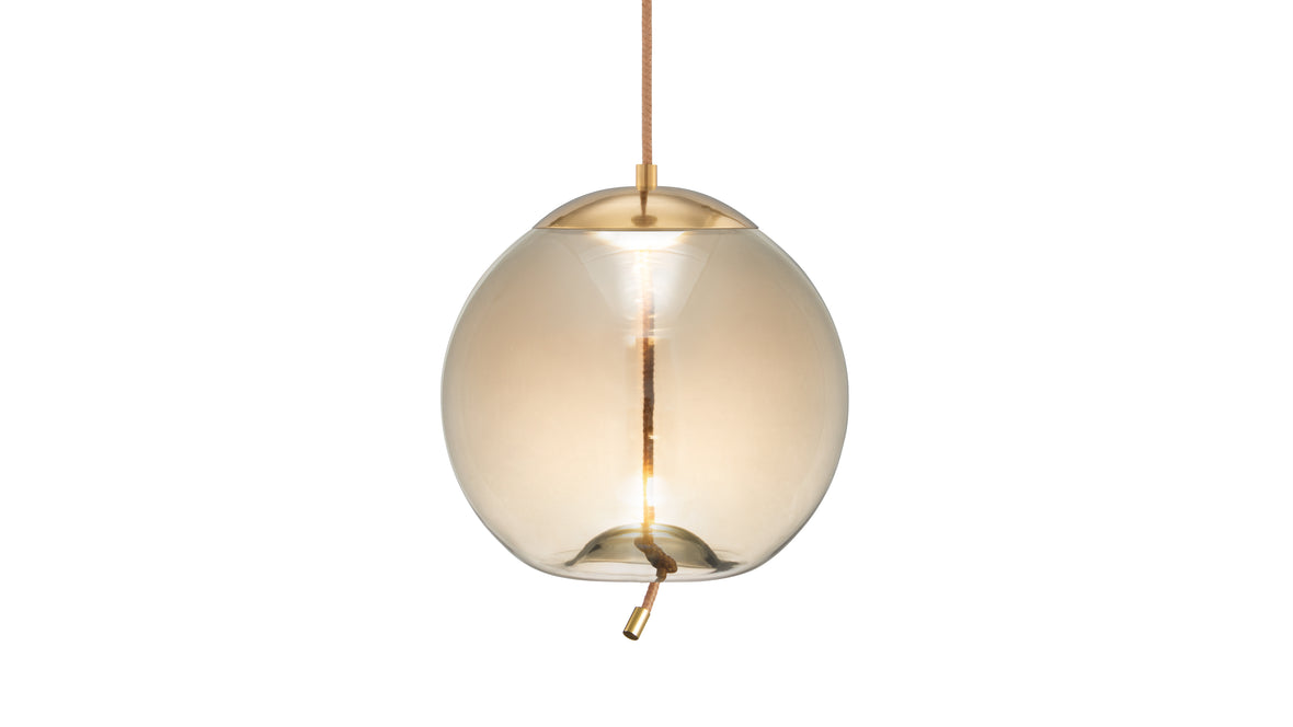 Geneva - Geneva Sphere Pendant, Amber Glass