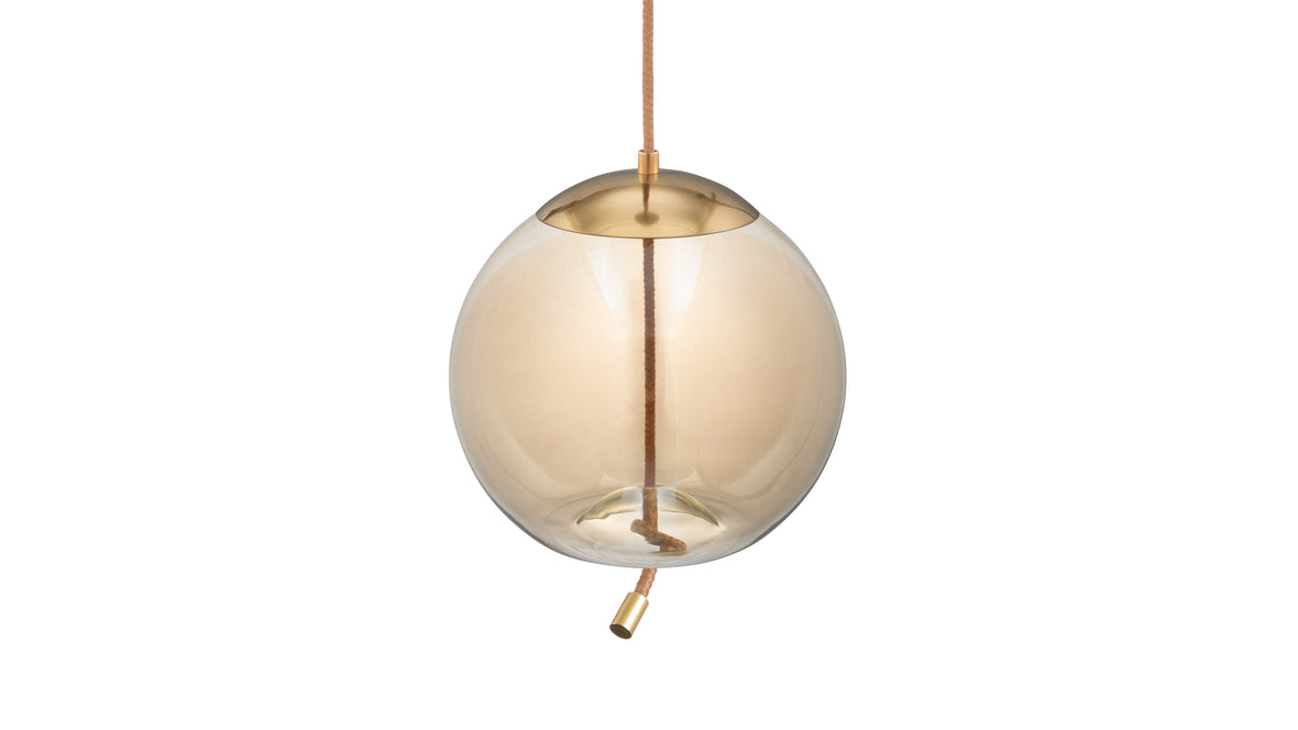 Geneva - Geneva Sphere Pendant, Amber Glass