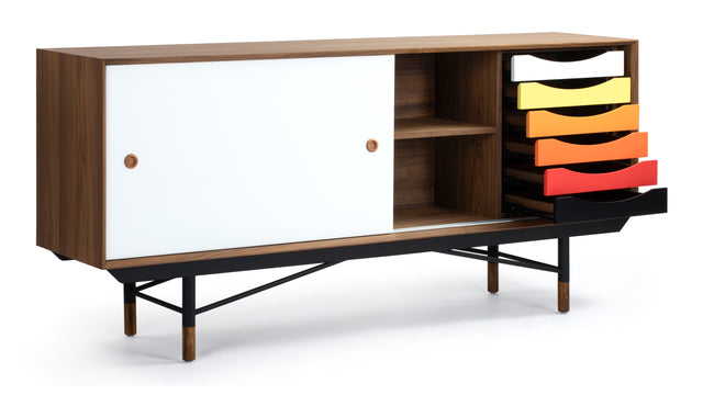 Finn Juhl - Finn Juhl Credenza, Walnut and Yellow