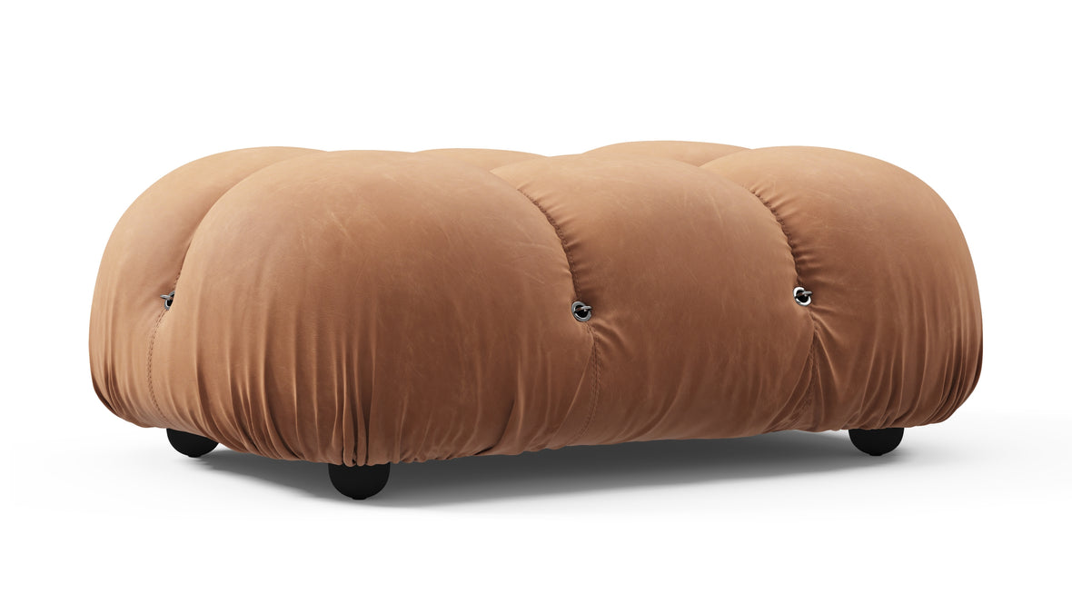 Belia - Belia Ottoman, Tan Vegan Leather