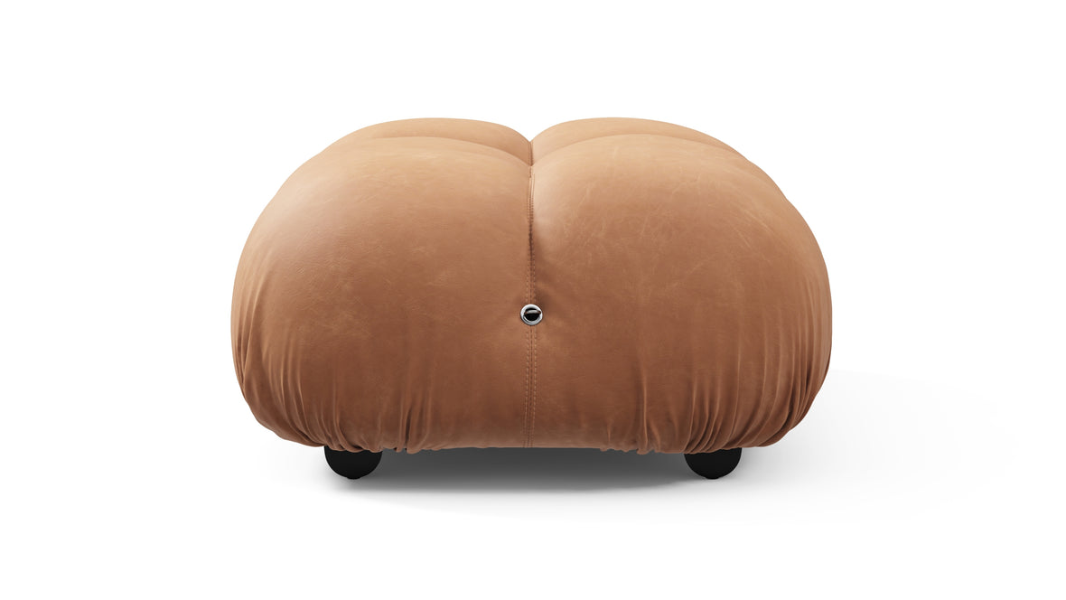 Belia - Belia Ottoman, Tan Vegan Leather