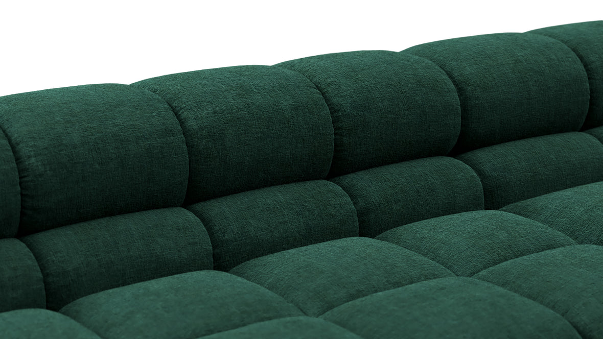 Tufty - Tufty Sectional, U Shape, Forest Green Chenille