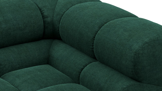 Tufted - Tufted Sectional, Large, Left Chaise, Forest Green Chenille