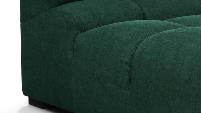 Tufted - Tufted Sectional, Small, Right Chaise, Forest Green Chenille