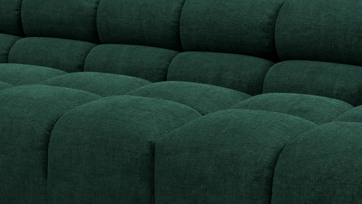 Tufted - Tufted Sectional, Large, Right Chaise, Forest Green Chenille