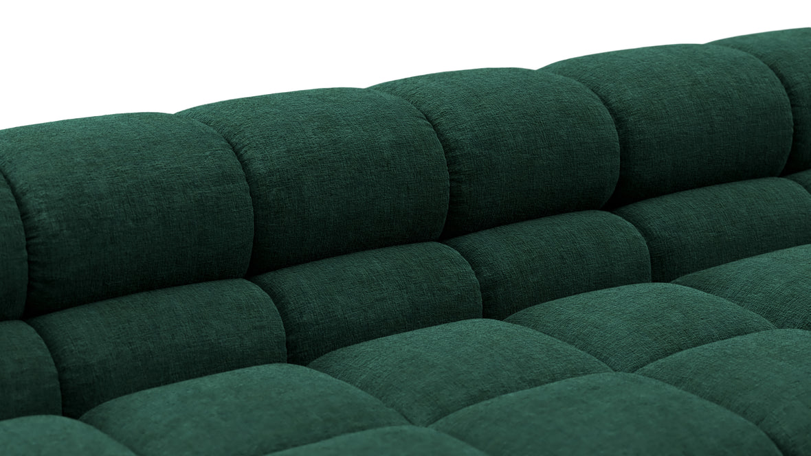 Tufted - Tufted Sectional, Large Left Corner, Forest Green Chenille