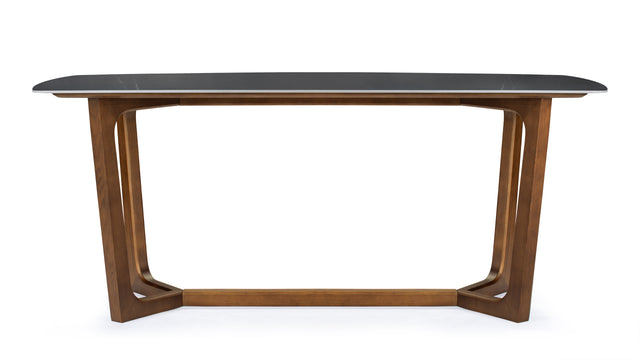 Devon - Devon Dining Table, Walnut and Black Ceramic, 70in