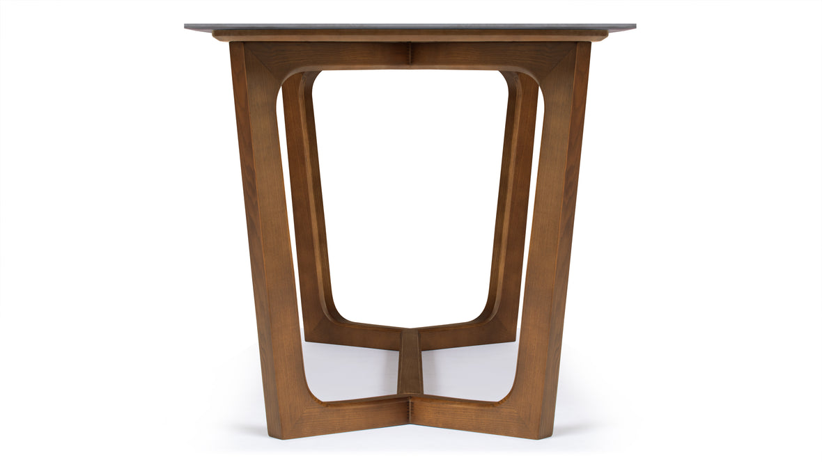 Devon - Devon Dining Table, Walnut and Black Ceramic, 70in