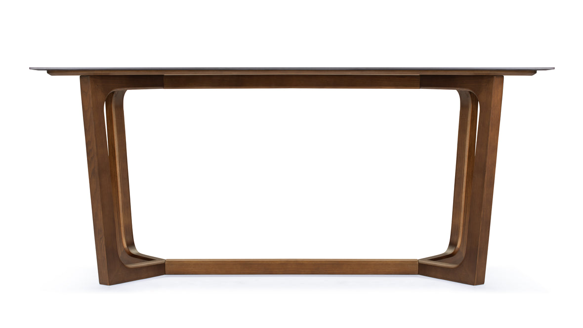 Devon - Devon Dining Table, Walnut and Black Ceramic, 70in