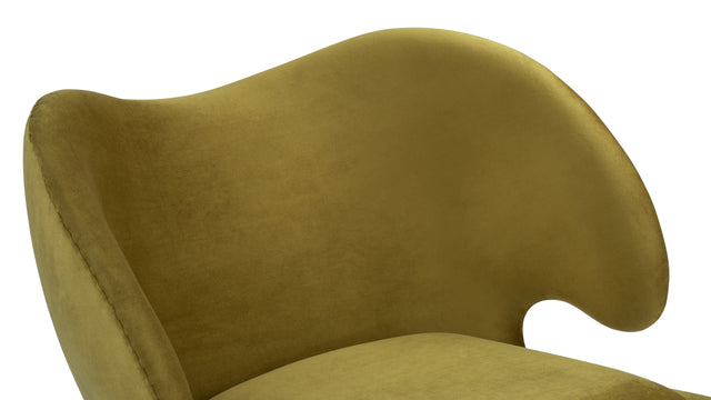 Pelican - Pelican Lounge Chair, Olive Gold Velvet