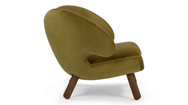 Pelican - Pelican Lounge Chair, Olive Gold Velvet