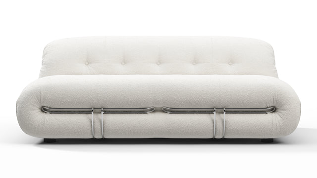 Soriana - Soriana Two Seater Sofa, White Boucle