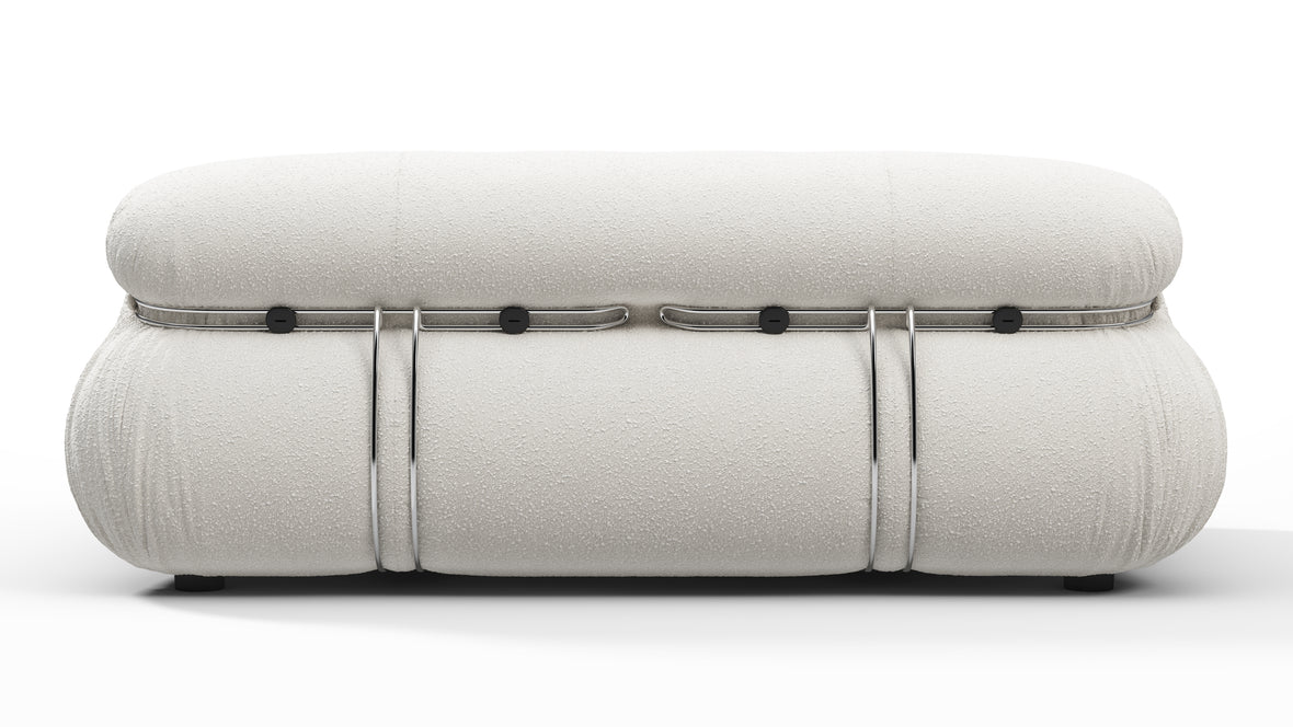 Soriana - Soriana Two Seater Sofa, White Boucle