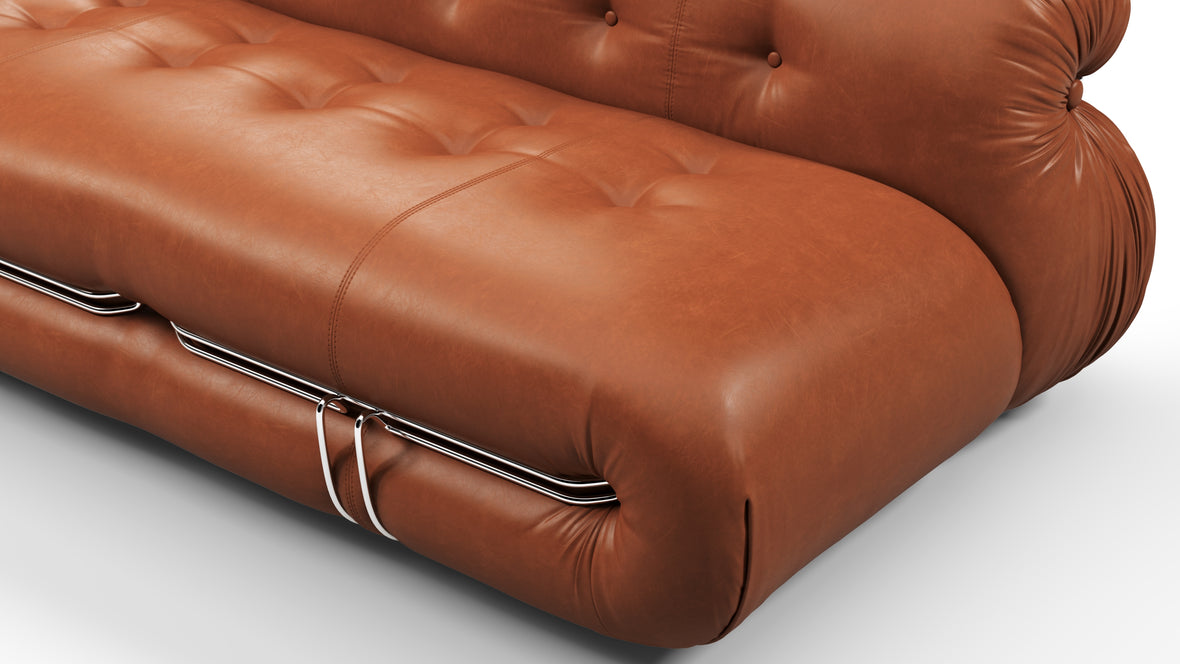 Soriana - Soriana Two Seater Sofa, Tan Premium Leather