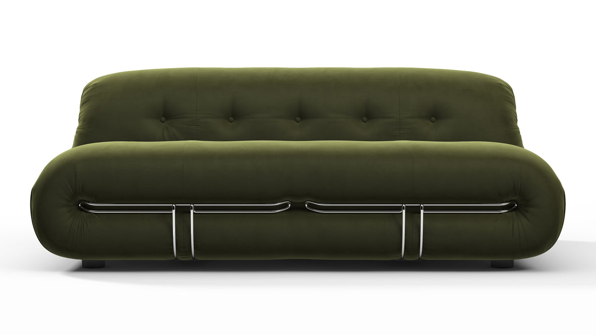 Soriana - Soriana Two Seater Sofa, Thyme Luxe Velvet