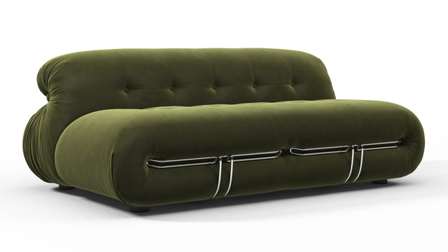 Soriana - Soriana Two Seater Sofa, Thyme Luxe Velvet