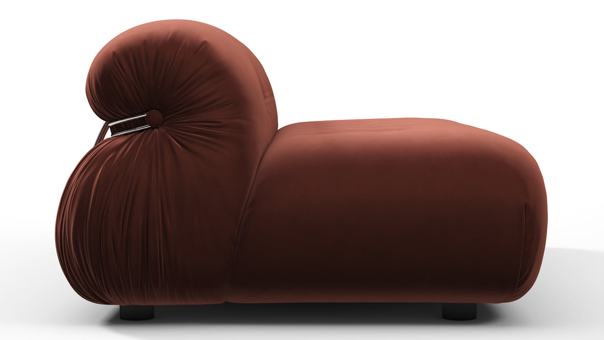 Soriana - Soriana Two Seater Sofa, Burgundy Velvet