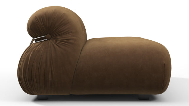 Soriana - Soriana Two Seater Sofa, Brown Vegan Suede