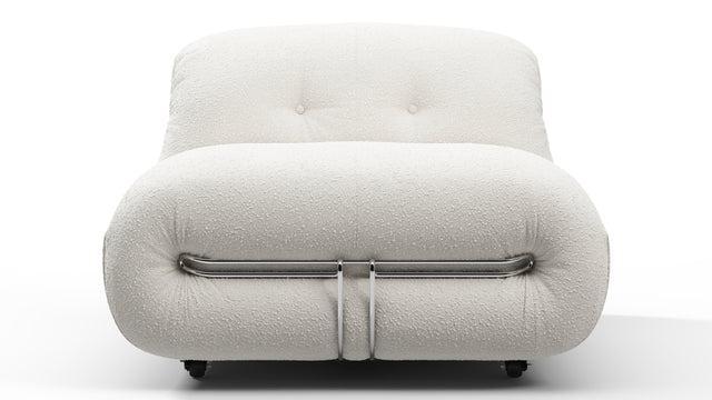 Soriana - Soriana Deep Lounge Chair, White Boucle