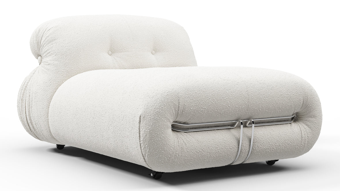 Soriana - Soriana Deep Lounge Chair, White Boucle