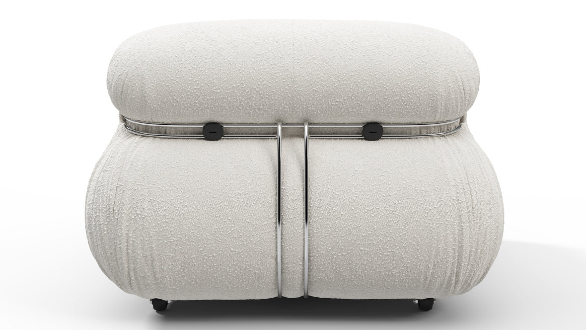 Soriana - Soriana Deep Lounge Chair, White Boucle