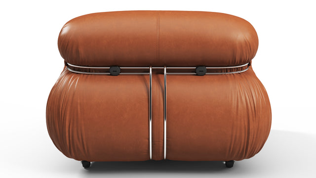 Soriana - Soriana Deep Lounge Chair, Tan Premium Leather