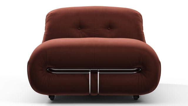 Soriana - Soriana Deep Lounge Chair, Burgundy Velvet