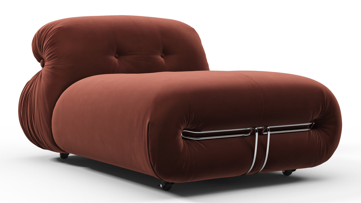 Soriana - Soriana Deep Lounge Chair, Burgundy Velvet