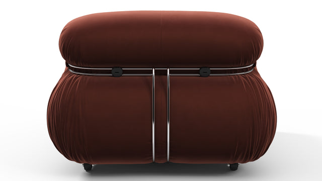 Soriana - Soriana Deep Lounge Chair, Burgundy Velvet