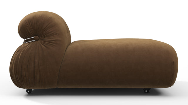 Soriana - Soriana Deep Lounge Chair, Brown Vegan Suede