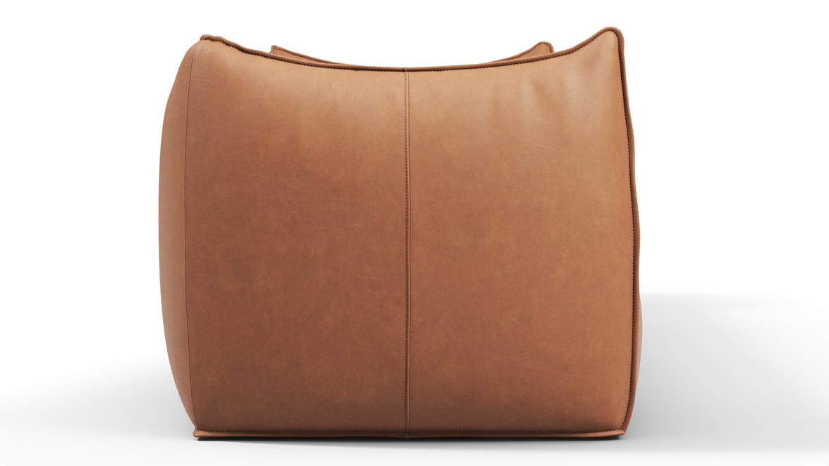 Bambole - Mario Bellini Bambole Three Seater Sofa, Chestnut Vegan Leather