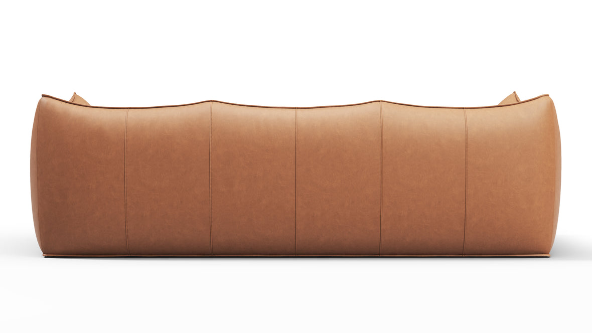 Bambole - Mario Bellini Bambole Three Seater Sofa, Chestnut Vegan Leather