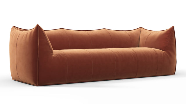 Leandro - Leandro Three Seater Sofa, Spice Velvet