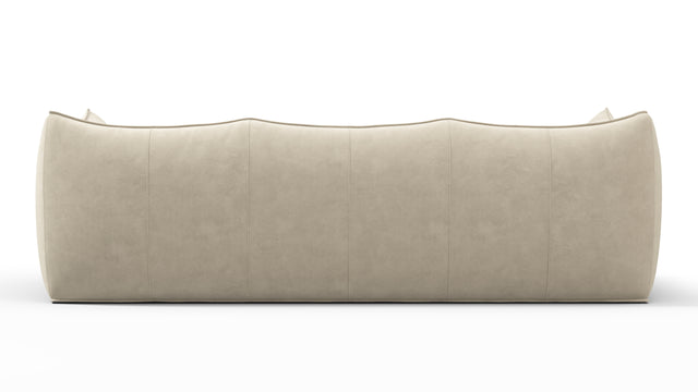 Leandro - Leandro Three Seater Sofa, Eggshell Vegan Suede