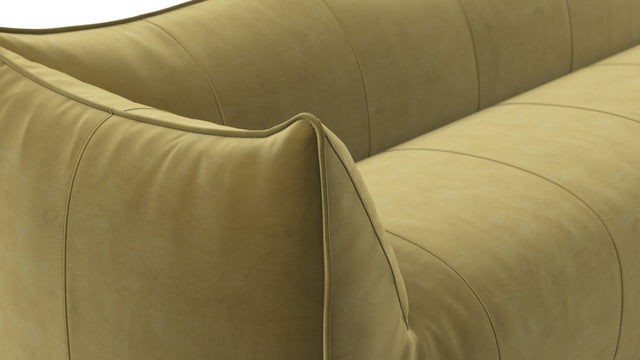 Bambole - Mario Bellini Bambole Three Seater Sofa, Olive Gold Velvet