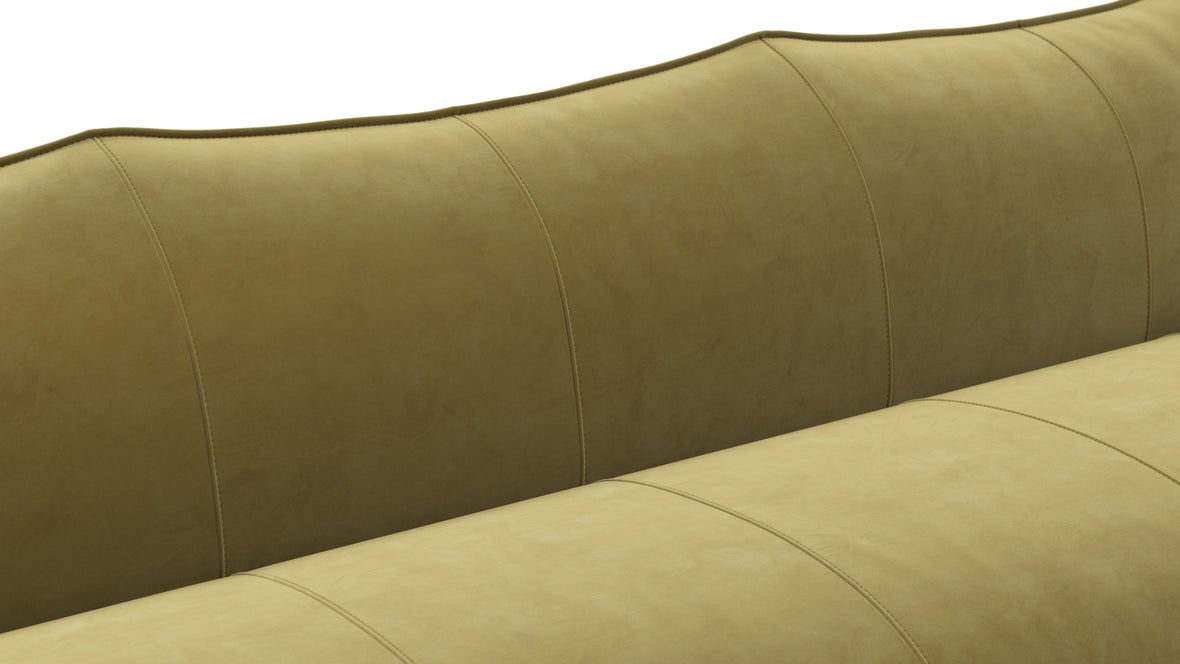 Bambole - Mario Bellini Bambole Three Seater Sofa, Olive Gold Velvet