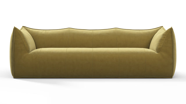 Leandro - Leandro Three Seater Sofa, Olive Gold Velvet